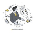 Microlearning Isometric Illustration