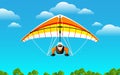 Hang glider vector Royalty Free Stock Photo