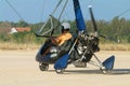 Microlight airplane on the ground Royalty Free Stock Photo