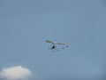 Microlight flying with geese Royalty Free Stock Photo
