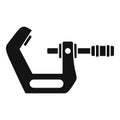 Micrometer caliper icon simple vector. Precision vernier Royalty Free Stock Photo