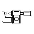 Micrometer design icon outline vector. Gauge caliper Royalty Free Stock Photo