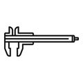 Micrometer icon outline vector. Dial caliper Royalty Free Stock Photo