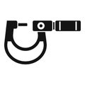 Micrometer icon simple vector. Precision vernier Royalty Free Stock Photo