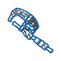 micrometer tool work icon doodle illustration Royalty Free Stock Photo