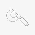 Micrometer vector icon. workhouse equipment