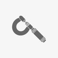Micrometer vector icon. workhouse equipment Royalty Free Stock Photo