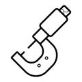 Micrometer vector icon. workhouse