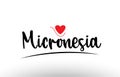 Micronesia country text typography logo icon design