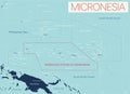 Micronesia detailed editable map Royalty Free Stock Photo