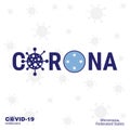 Micronesia,Federated States Coronavirus Typography. COVID-19 country banner