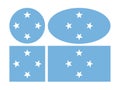 Micronesia flag - composed of thousands of small islands in the western Pacific Ocean