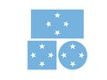 Micronesia flag - composed of thousands of small islands in the western Pacific Ocean