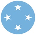 Micronesia flag - composed of thousands of small islands in the western Pacific Ocean