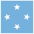 Micronesia flag - composed of thousands of small islands in the western Pacific Ocean