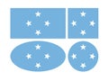 Micronesia flag - composed of thousands of small islands in the western Pacific Ocean