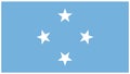 Micronesia flag - composed of thousands of small islands in the western Pacific Ocean