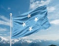 Micronesia Flag Waving on the wind