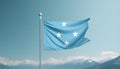 Micronesia Flag Waving on the wind