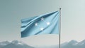 Micronesia Flag Waving on the wind