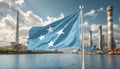 Micronesia Flag Waving on the wind