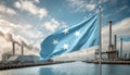 Micronesia Flag Waving on the wind