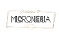 Micronesia Welcome to text Neon lettering typography. Word for logotype, badge, icon, postcard, logo, banner Vector Illustration