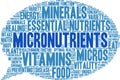 Micronutrients Word Cloud Royalty Free Stock Photo