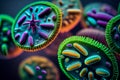 microorganism cells background, ai generation