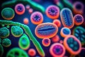 microorganism cells background, ai generation