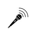 Microphone vector icon Royalty Free Stock Photo