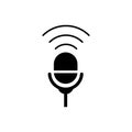 Microphone vector icon Royalty Free Stock Photo