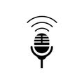 Microphone vector icon Royalty Free Stock Photo