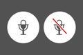 Microphone audio icon for social media and music