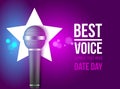Microphone best voice banner poster