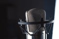 Microphone on black background Royalty Free Stock Photo