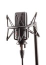 Microphone in broadcasting station Royalty Free Stock Photo