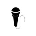 Microphone cable equipment melody sound music silhouette style icon