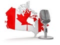 Microphone and Canada (clipping path included)