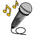 Microphone Cartoon Icon Vector Illustration