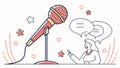 Microphone with Chat Bubbles, Public Speaking Icon, vector design Generative AI Royalty Free Stock Photo