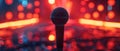 Microphone Close-Up: Fintech Talks Spotlight. Concept Close-Up Shots, Mic Glamour, Fintech Forum,