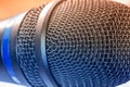 Microphone Closeup With Blue And Orange Light