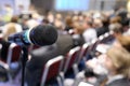 Microphone at conference. Royalty Free Stock Photo