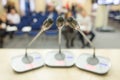 A microphone conference Royalty Free Stock Photo