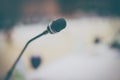 Microphone in the conference room for corporate planning. Royalty Free Stock Photo