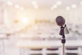 Microphone in Conference Seminar room Event Royalty Free Stock Photo