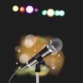 Microphone cord abstract Spotlight Royalty Free Stock Photo