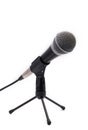 Microphone with cord on a stand Royalty Free Stock Photo