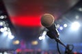 Microphone in a disco Royalty Free Stock Photo